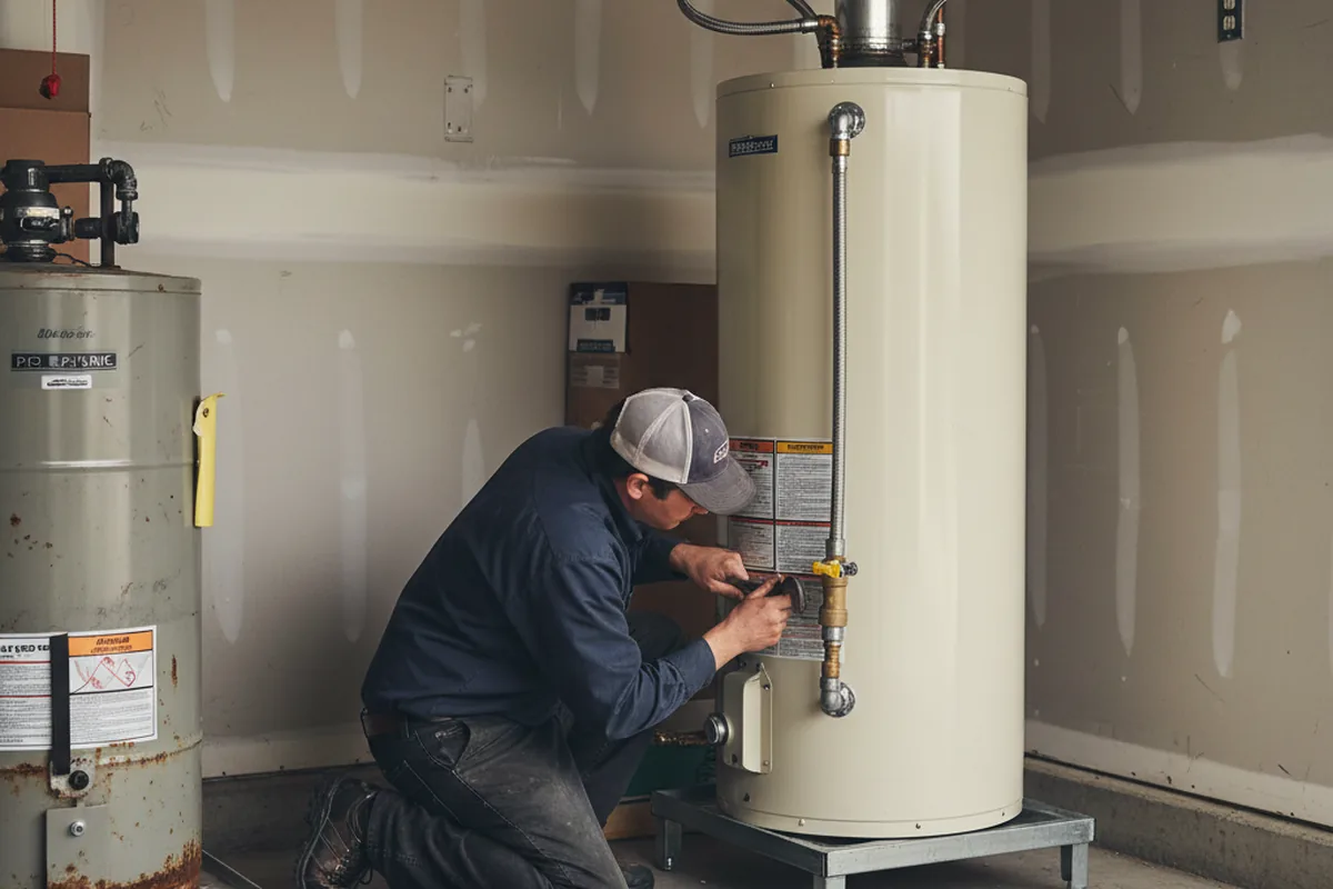 Water heater and shutoff valve replacement in Creekside